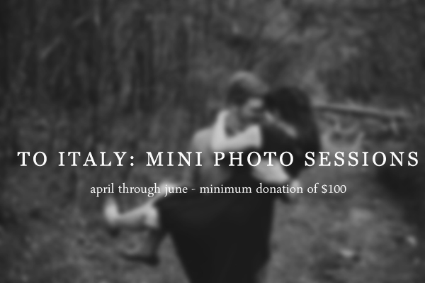 To Italy: Photo Sessions