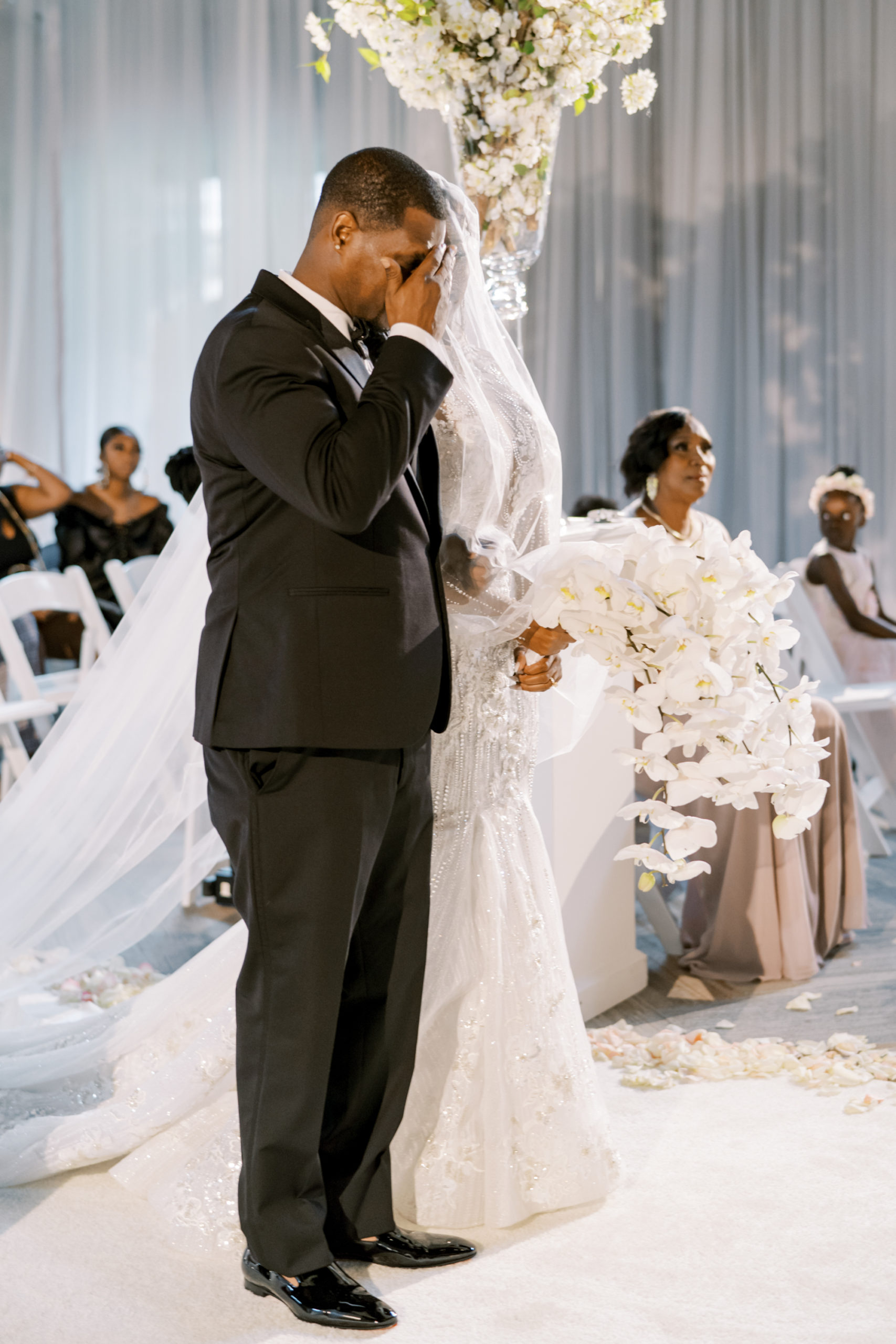 father crying giving bride away ceremony wedding, georgia wedding, los angeles photographer, fine art film wedding photographer, atlanta wedding, The Ritz-Carlton Reynolds Lake Oconee wedding resort, Hannah Forsberg www.hannahforsberg.com, destination wedding photographer, Atlanta wedding photographer