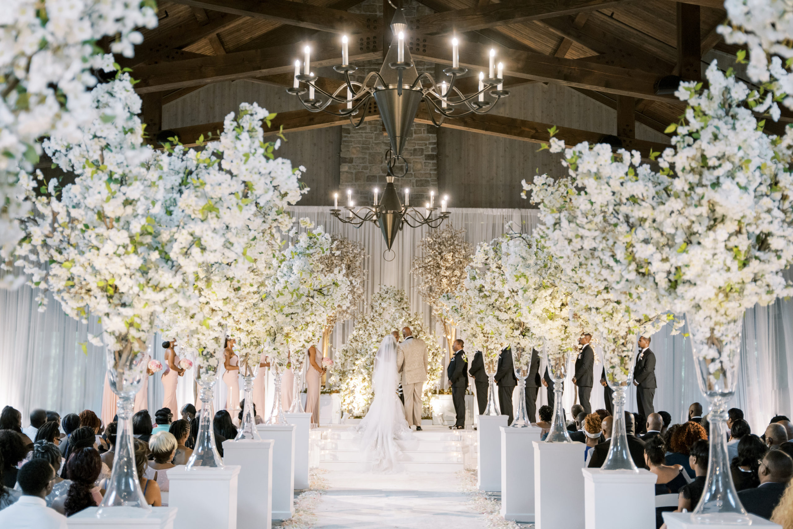 indoor ceremony with forest trees, georgia wedding, los angeles photographer, fine art film wedding photographer, atlanta wedding, The Ritz-Carlton Reynolds Lake Oconee wedding resort, Hannah Forsberg www.hannahforsberg.com, destination wedding photographer, Atlanta wedding photographer