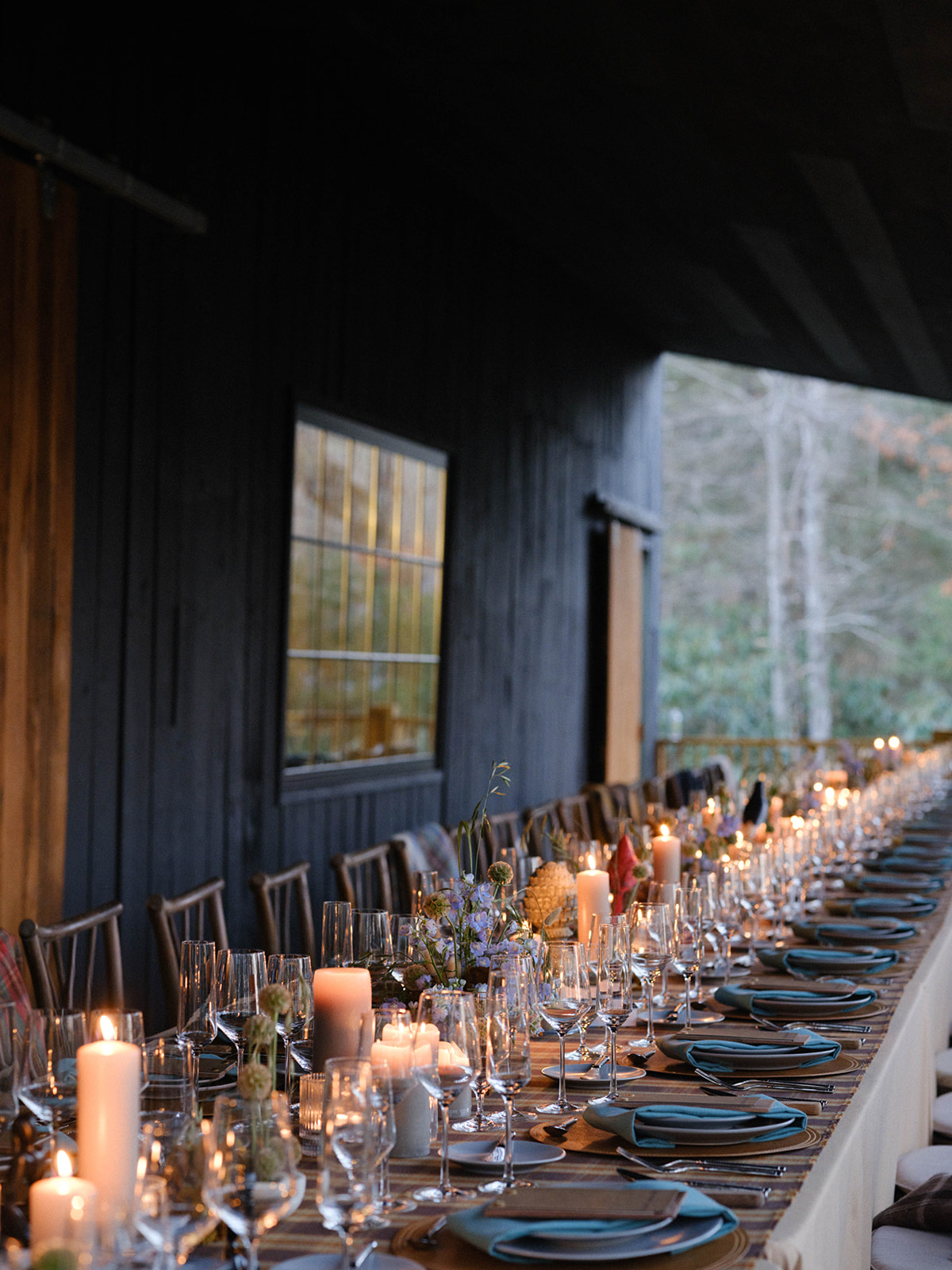 reception dinner highlands north carolina candlelight