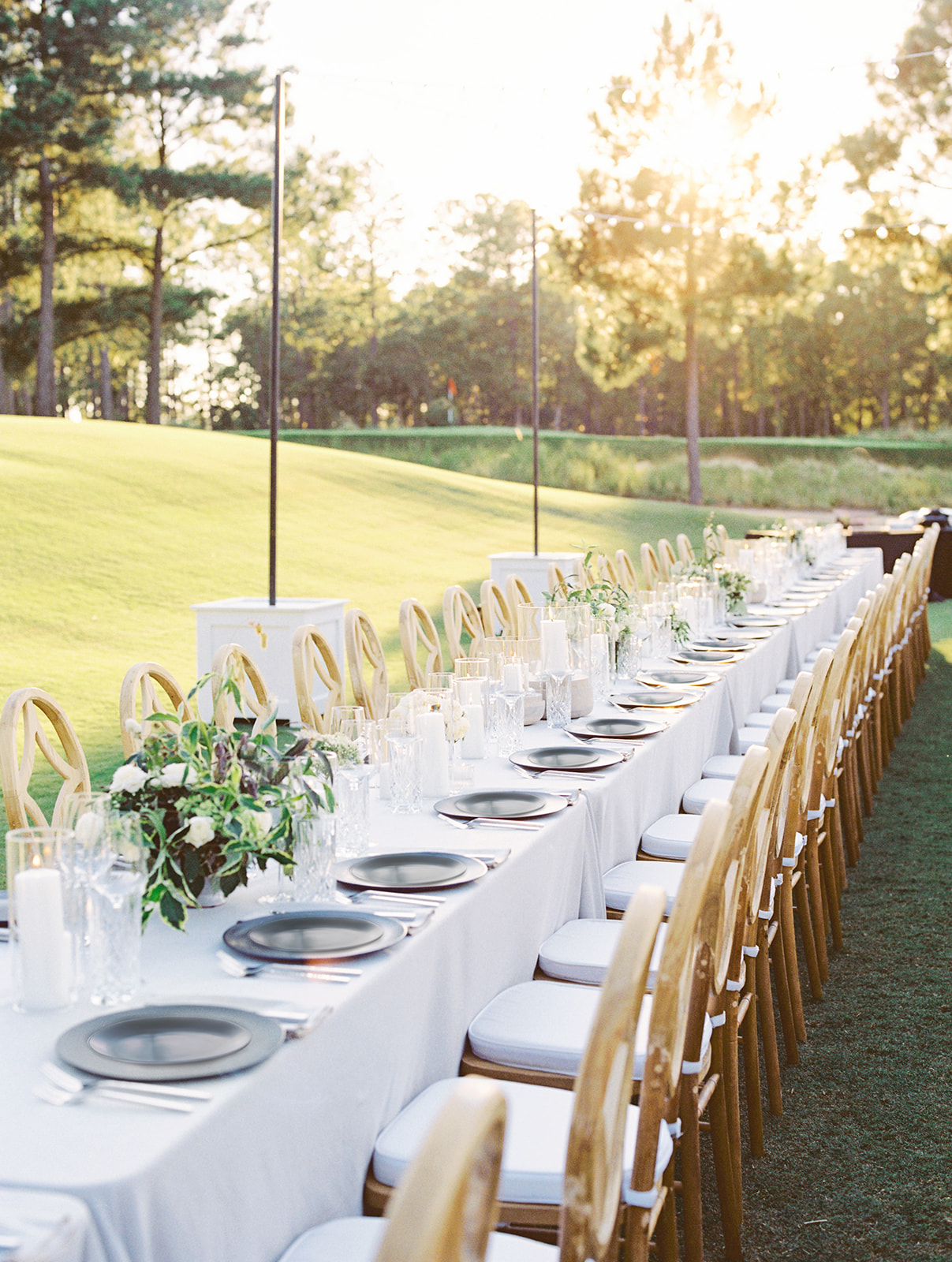 PGA Golf Player Lanto Griffin marries wife at Dormie Golf Club with a beautiful sailcloth tented reception wedding