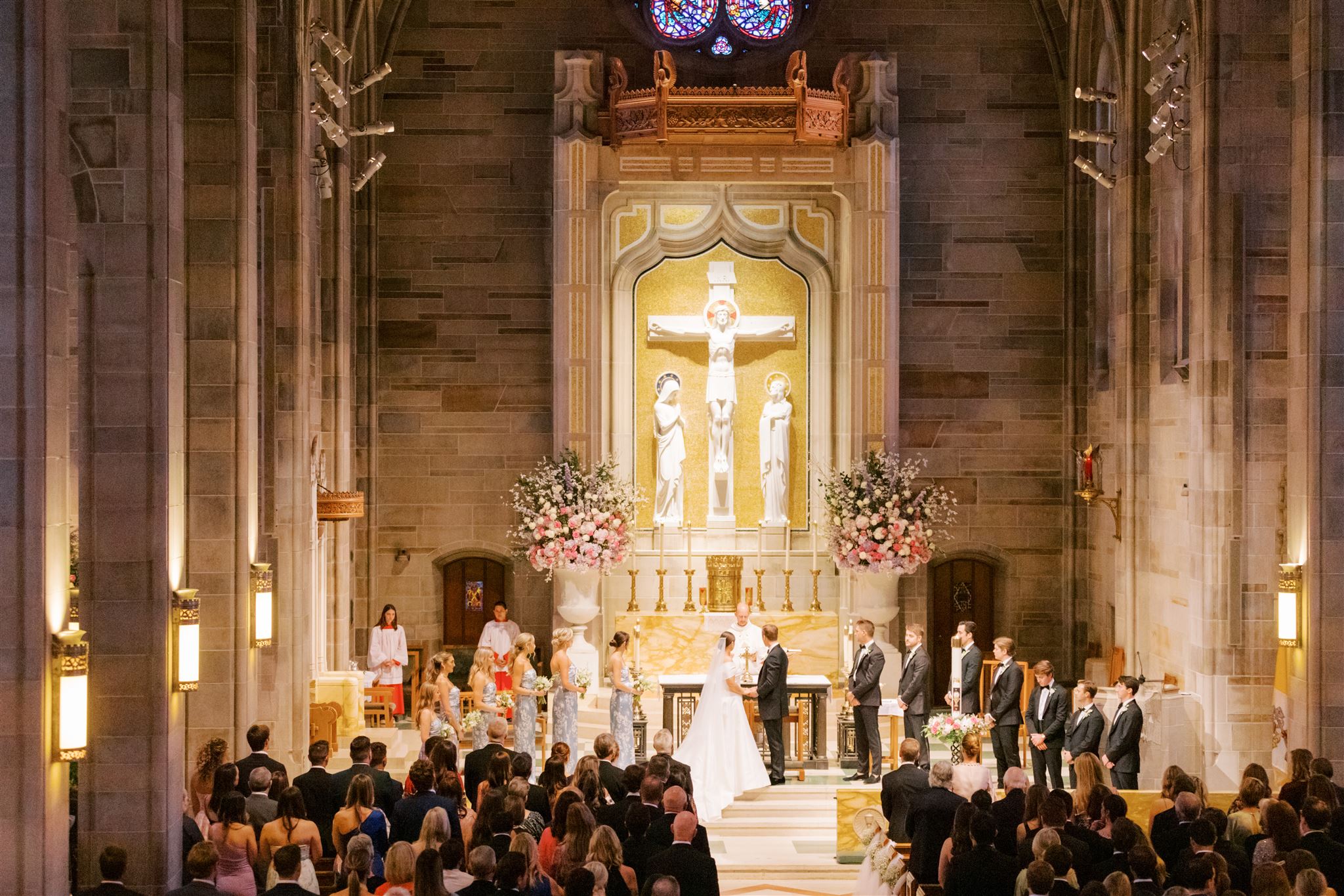 atlanta buckhead Christ the king catholic church cathederal Wedding Photos by Luxury Destination Photographer Hannah Forsberg