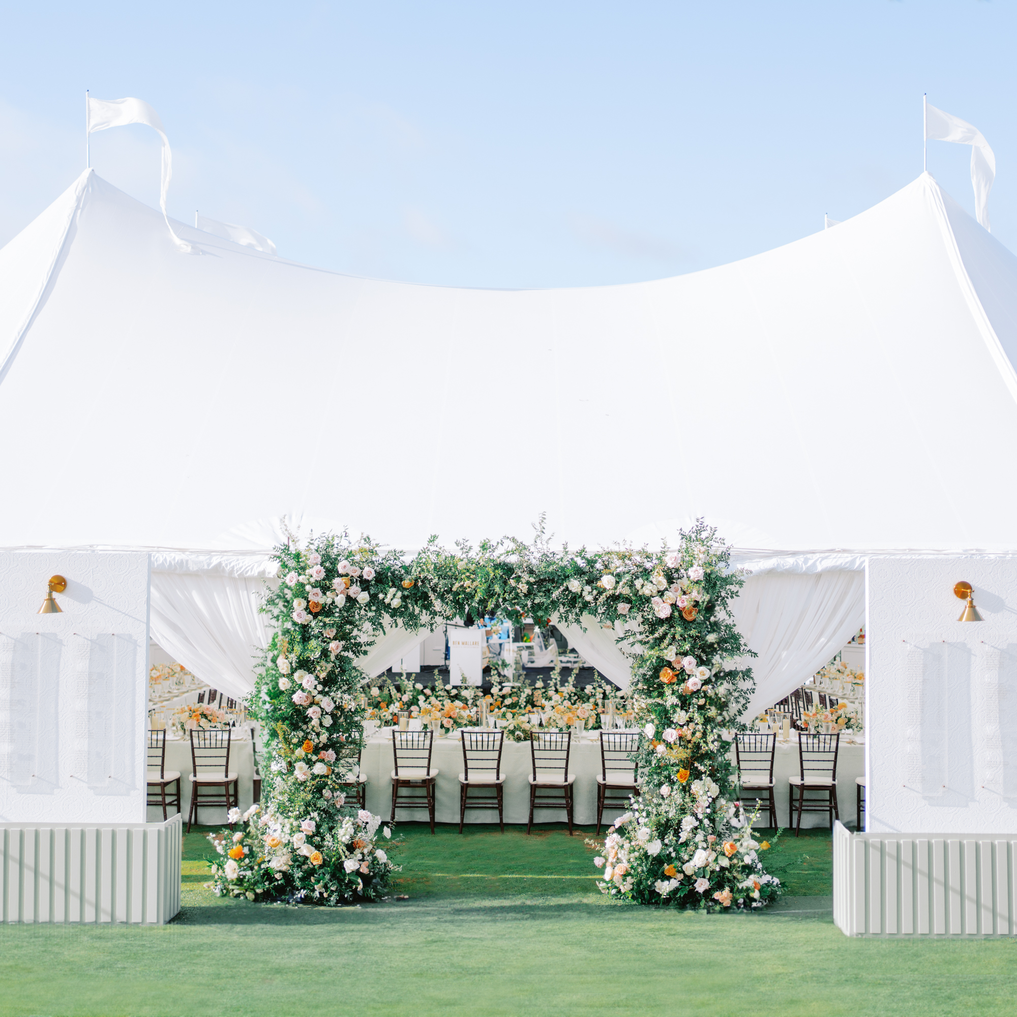 Sailcloth tent wedding at Carmel Valley Ranch
